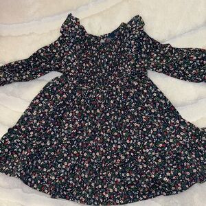 Polo by Ralph Lauren Floral Kids Dress - Black and Pink